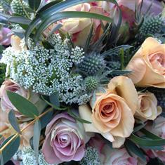 Florist&#39;s Choice Hand Tied -  Vintage Peaches &amp; Pink 