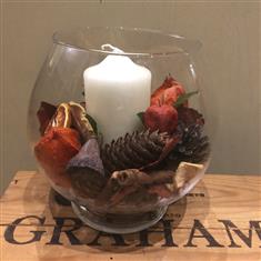 Autumnal Glass Lanterns 
