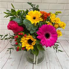 Mothers Day Vibrant Hug in a Vase