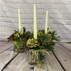 Sweet petite gold glass and candle