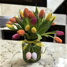 Easter tulips vase 