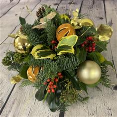 Festive Grave Posy
