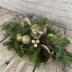 Pewter glass votive arrangement 