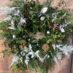 Wintery door wreath