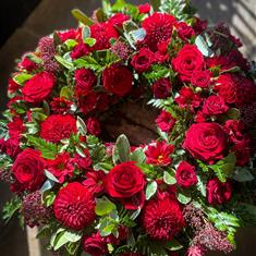 Rose Funeral Wreath