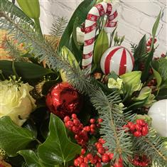 Festive Hand Tied - Candy Cane 