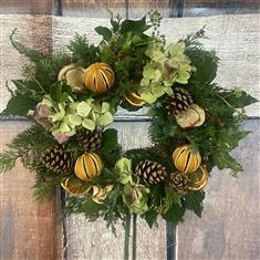 Hydrangea door wreath 