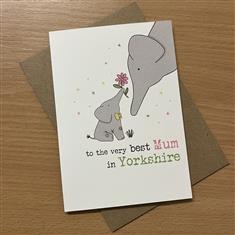 Greeting card - Best Mum in Yorkshire 