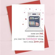 Greeting card - Valentine Dishwasher
