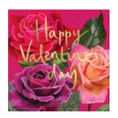 Greeting card - Roses &amp; gold text