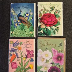 Greeting card - whimsical floral birthday